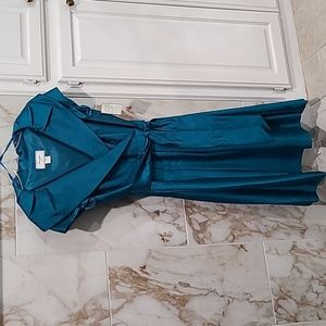 Dark teal wide collar formal dress size 14